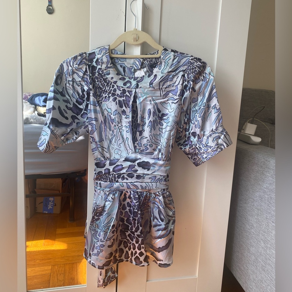 BCBGMaxAzria Multicolor Animal Print Top - XS